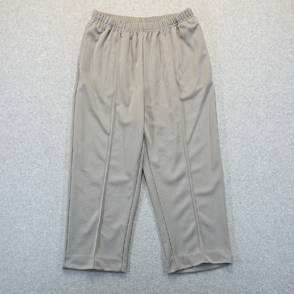 Sara Morgan Women’s Pull-On Dress Pants Gray Elastic Waist Lightweight Size LP